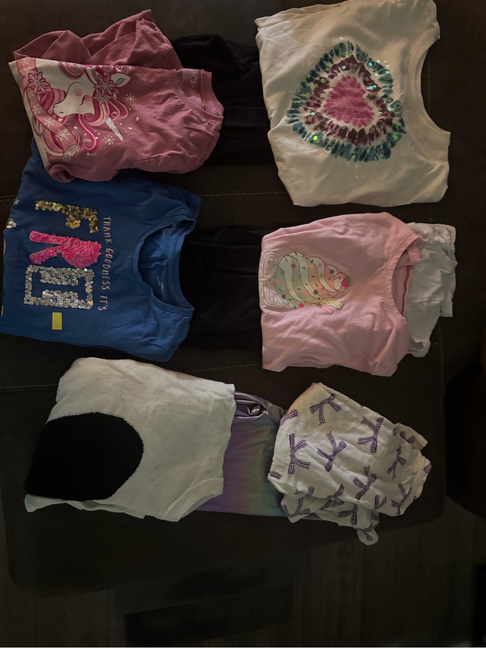 Girls Pink Ice Cream Graphic Tee - Unbranded